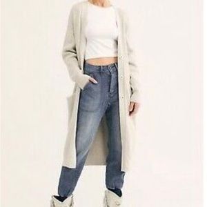 Free People We The Free Skye Relaxed Boyfriend Jeans Jogger Pants Size 24 Blue